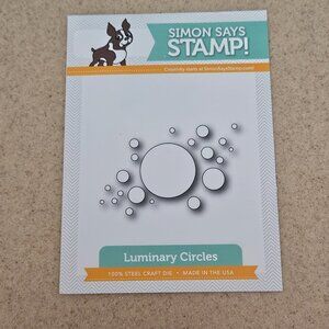 RARE SIMON SAYS STAMP LUMINARY CIRCLES BUBBLES METAL STEEL DIE MACHINE CRAFT